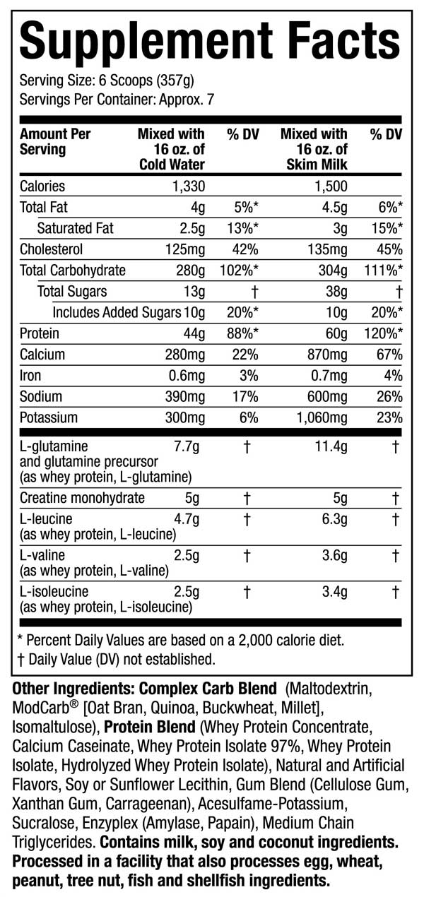 Suppfacts - 100% Mass-Gainer Vanilla Milkshake